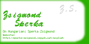 zsigmond sperka business card